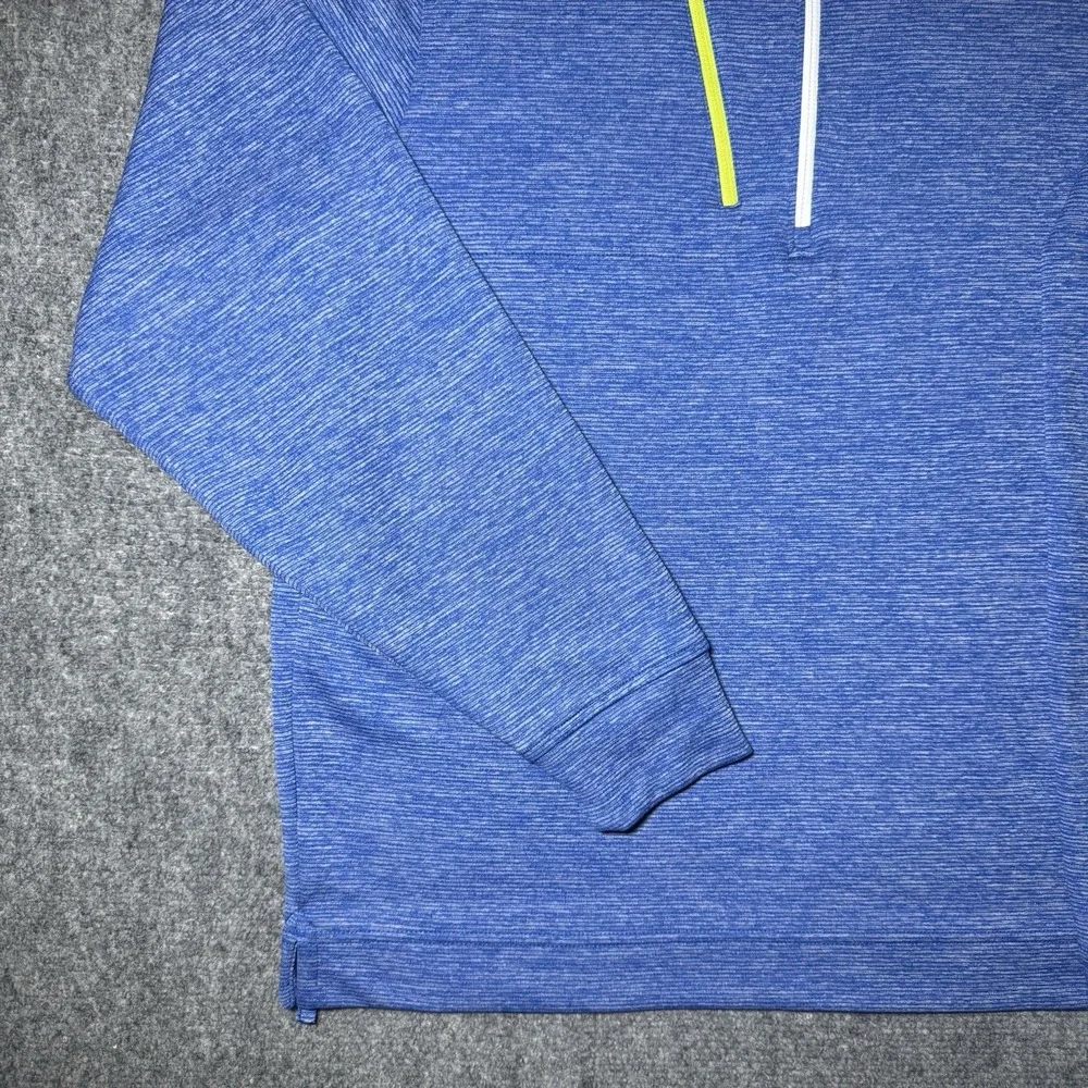 Foot Joy Pullover Quarter Zip Golf Performance Men Medium Sweater Heather Blue